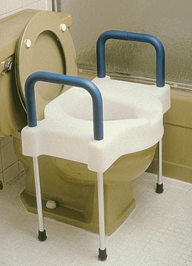 Elevated Toilet Seat w/Safety Barsavailable from Kettering Surgical ...